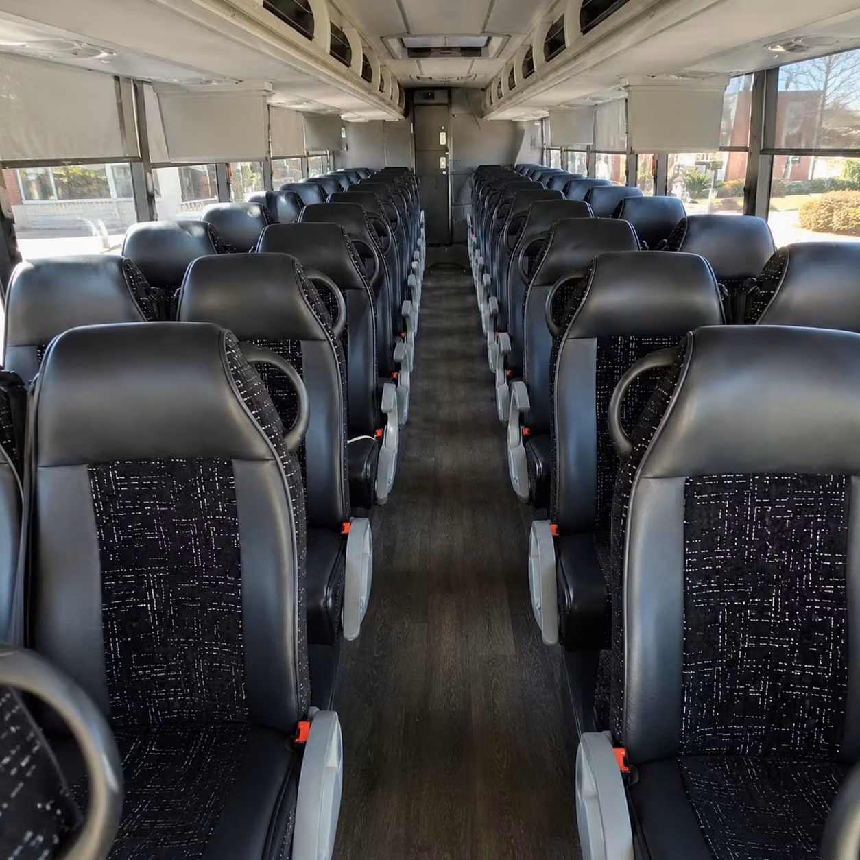 56 passenger charter bus inside